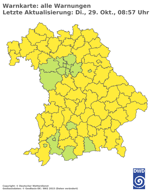 Aktuelle Wetterwarnungen für  Landsberg am Lech