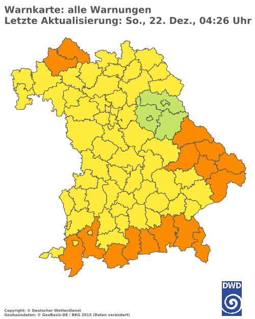 Aktuelle Wetterwarnungen für  Landsberg am Lech