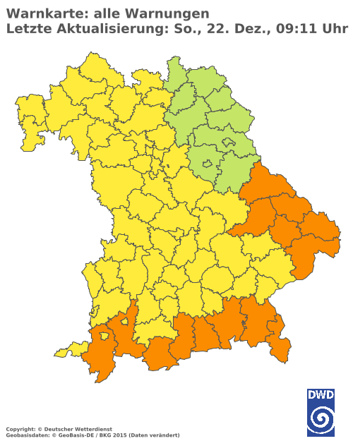 Aktuelle Wetterwarnungen für  Landsberg am Lech