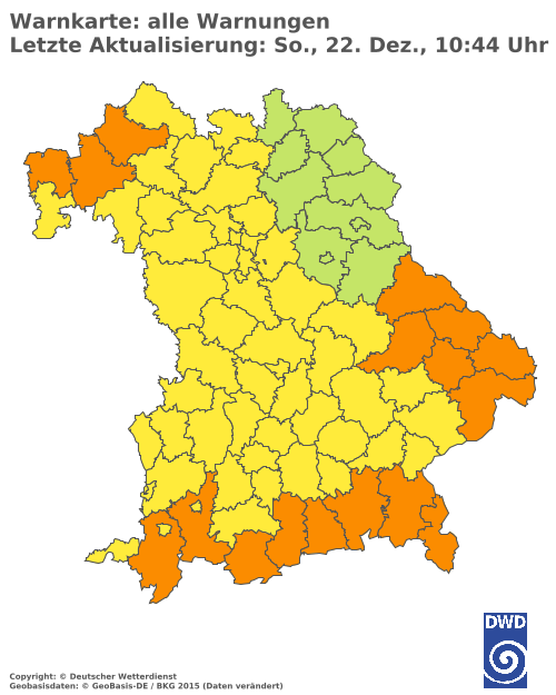 Aktuelle Wetterwarnungen für  Landsberg am Lech