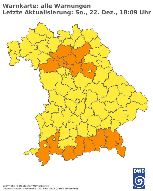 Aktuelle Wetterwarnungen für  Landsberg am Lech