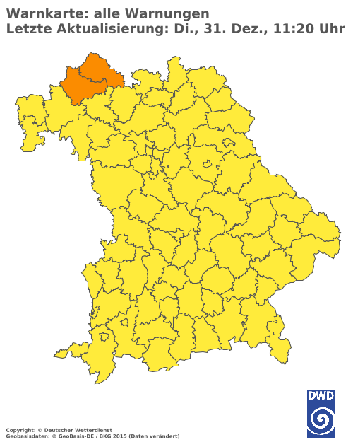 Aktuelle Wetterwarnungen für  Landsberg am Lech