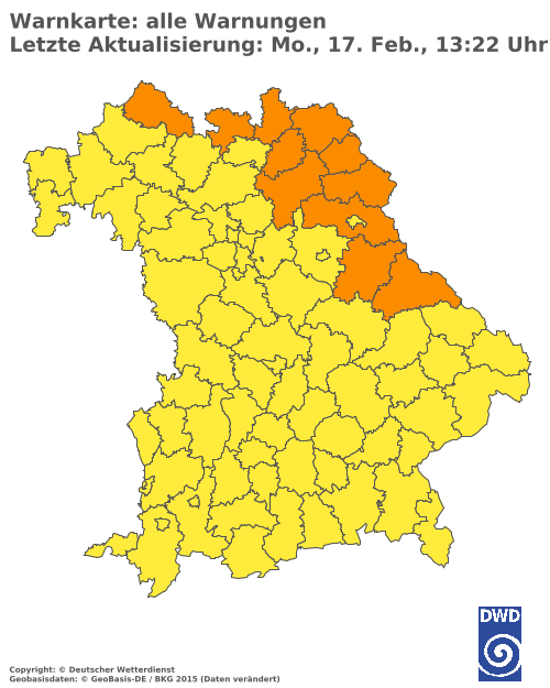 Aktuelle Wetterwarnungen für  Landsberg am Lech